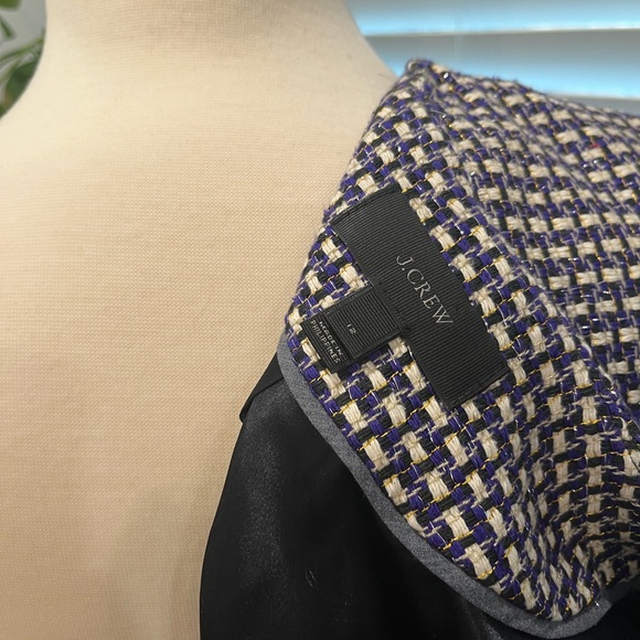 J Crew Womens Silk Tweed Coat Blazer L - Picture 4 of 6